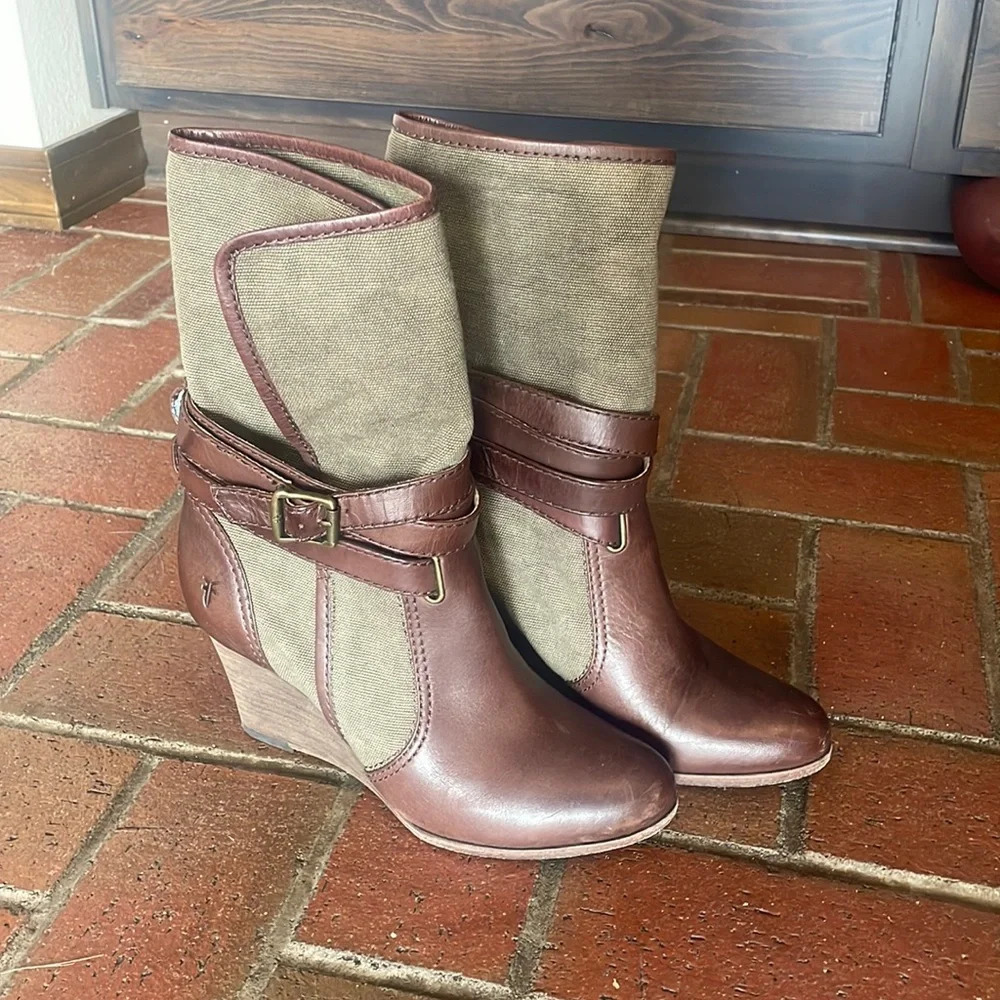 Frye Corby Strappy Boots 8